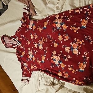 Short sleeve hoodie dress